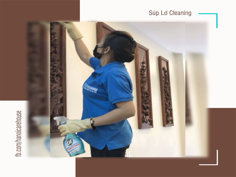 Nhân viên Súp Lơ Cleaning vệ sinh nhà tại Láng Hạ