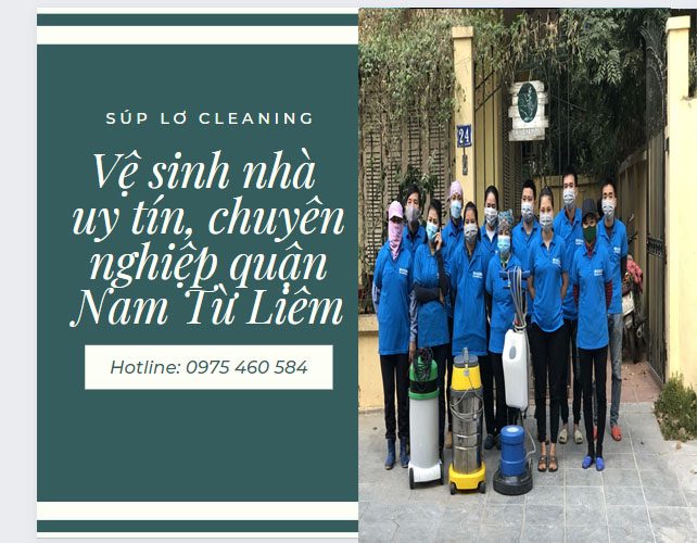 Nhân viên Súp Lơ Cleaning vệ sinh nhà tại quận Nam Từ Liêm