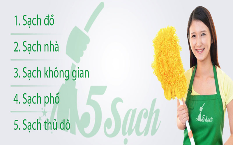 Dịch vụ vệ sinh công nghiệp 5 Sạch tại Cầu Giấy, Hà Nội