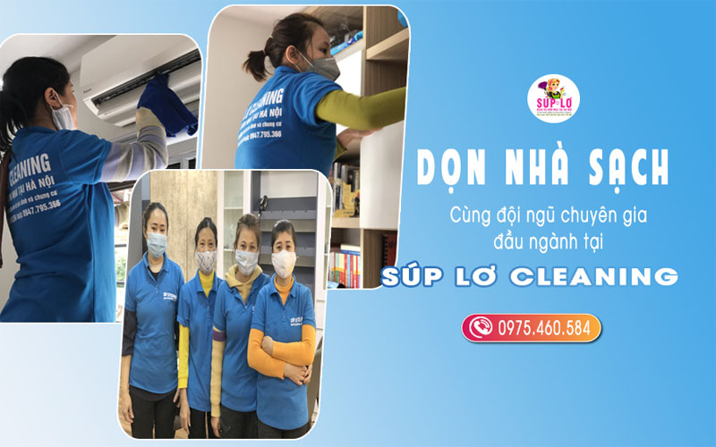 Đội ngũ nhân viên Súp Lơ Cleaning vệ sinh công nghiệp tại Ba Đình