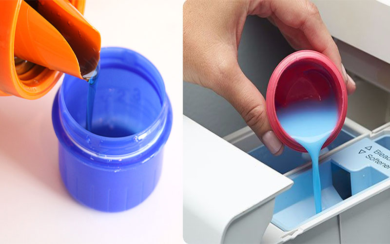 Dùng nước giặt có độ tẩy nhẹ hoặc nước giặt giữ màu