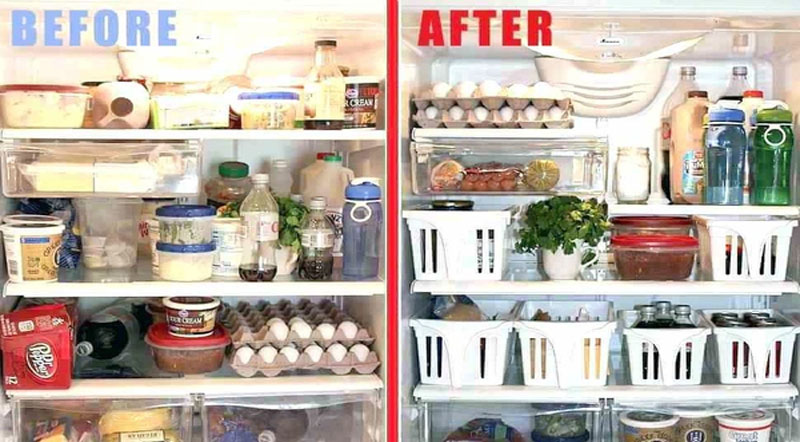 Sắp xếp tủ lạnh khoa học giúp không gian tủ ngăn nắp hơn và bảo quản thực phẩm tốt hơn