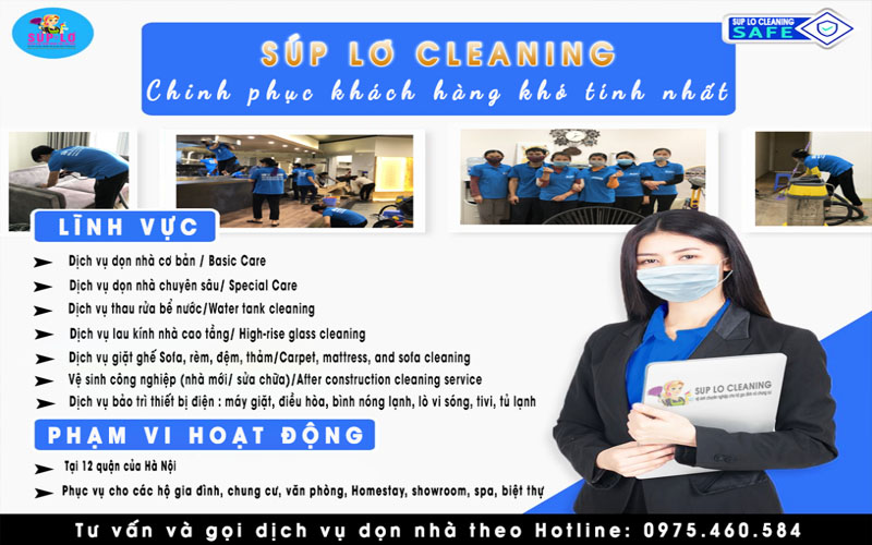 Các dịch vụ vệ sinh nhà quận Hoàng Mai của Súp Lơ Cleaning