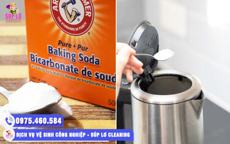 Sử dụng banking soda để vệ sinh ấm 