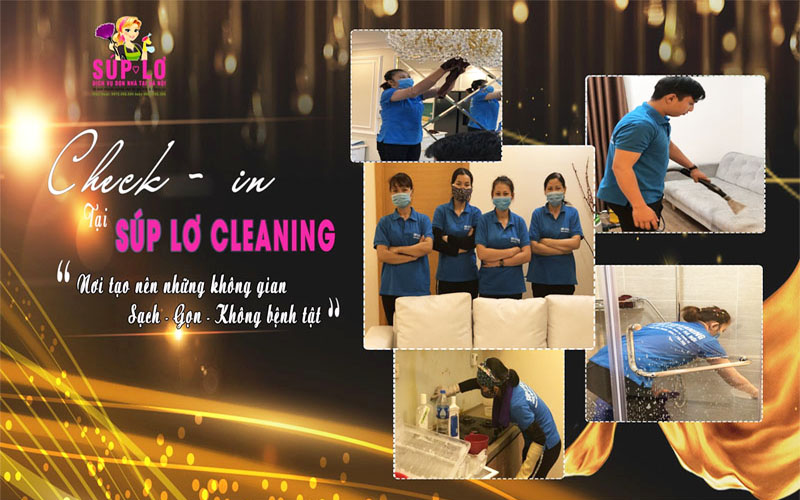 Nhân viên Súp Lơ Cleaning đang vệ sinh nhà tại Mai Dịch