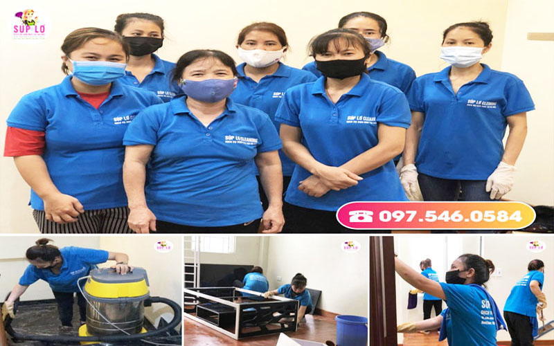 Đội ngũ nhân viên vệ sinh nhà của Súp Lơ Cleaning tận tâm và chuyên môn tốt