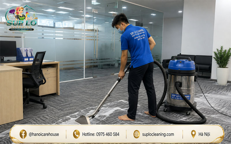 Dịch vụ giặt thảm tại nhà Hà Nội của Súp Lơ chuyên nghiệp và tận tâm