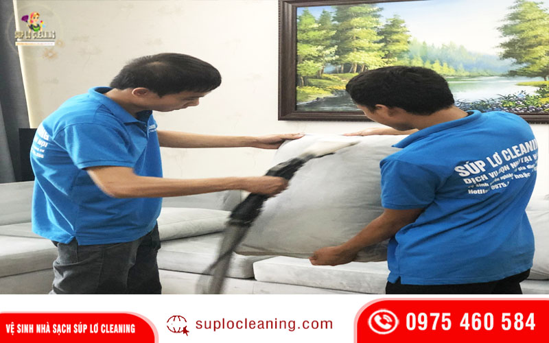Nhân viên giặt ghế sofa tại nhà của Súp Lơ chuyên nghiệp và trách nhiệm tốt nhất