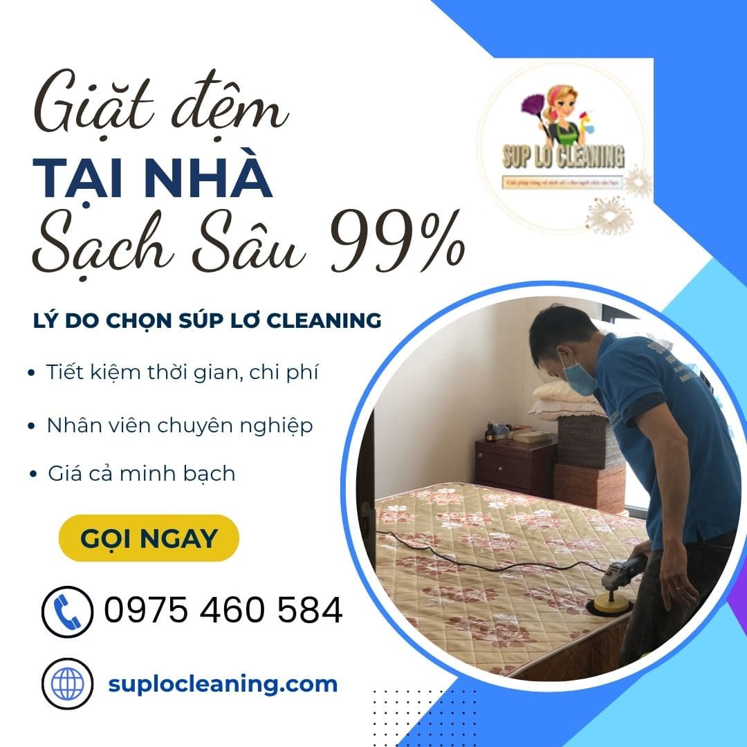 Giặt Đệm Tại Nhà Hà Nội Uy Tín, Sạch Sâu 99% | Súp Lơ Cleaning