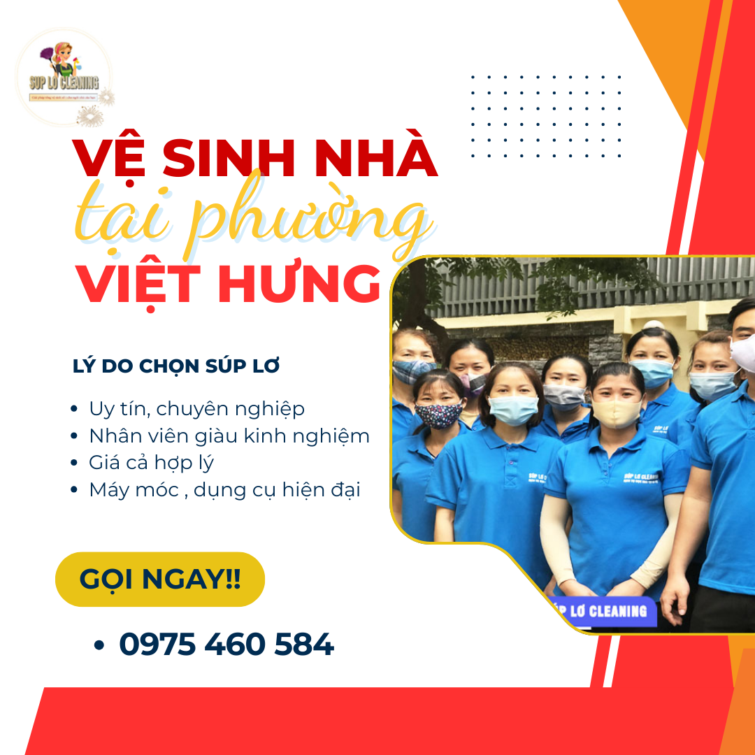 Vệ Sinh Nhà Tại Phường Việt Hưng – Đặt Nhanh, Giá Rõ Ràng ✅