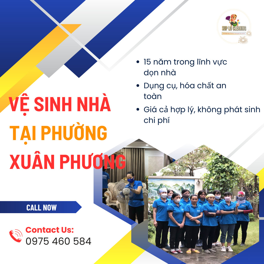 Vệ Sinh Nhà Tại Phường Xuân Phương – Sạch Kỹ Từng Góc ✅