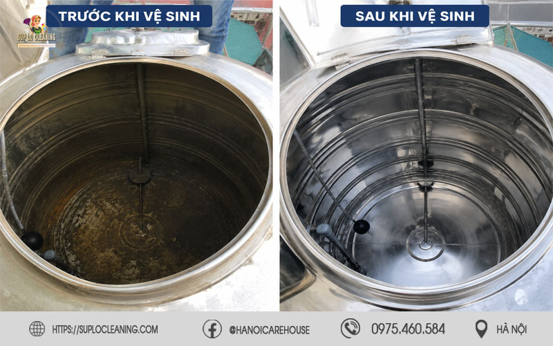 Loại bỏ cặn lắng, rong rêu trong bể nước bằng phương pháp hiện đại.