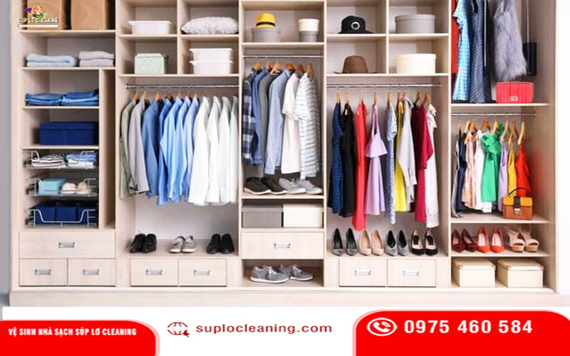 Tủ quần áo ngăn nắp nhờ dịch vụ gấp đồ chuyên nghiệp