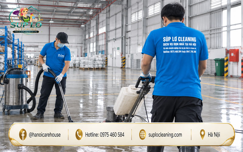 Dịch vụ vệ sinh nhà xưởng tại Hà Nội của Súp Lơ Cleaning uy tín và chuyên nghiệp