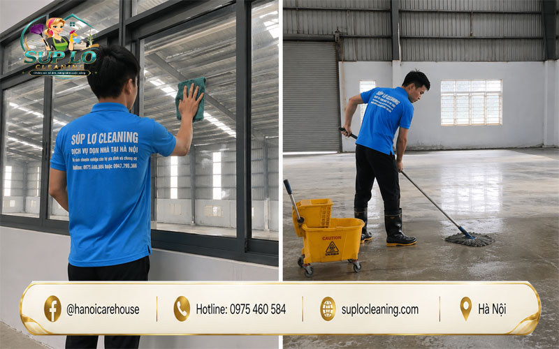 Dịch vụ vệ sinh công nghiệp tại Hà Nội của công ty Súp Lơ Cleaning uy tín, chất lượng hàng đầu
