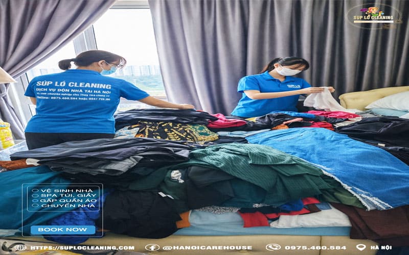 Đội ngũ nhân viên gấp quần áo chuyên nghiệp khu vực Trần Duy Hưng