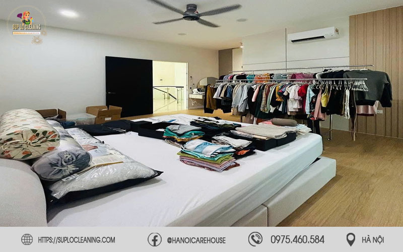 Súp Lơ Cleaning tận tâm triển khai dịch vụ gấp quần áo tại phường Hoàng Liệt
