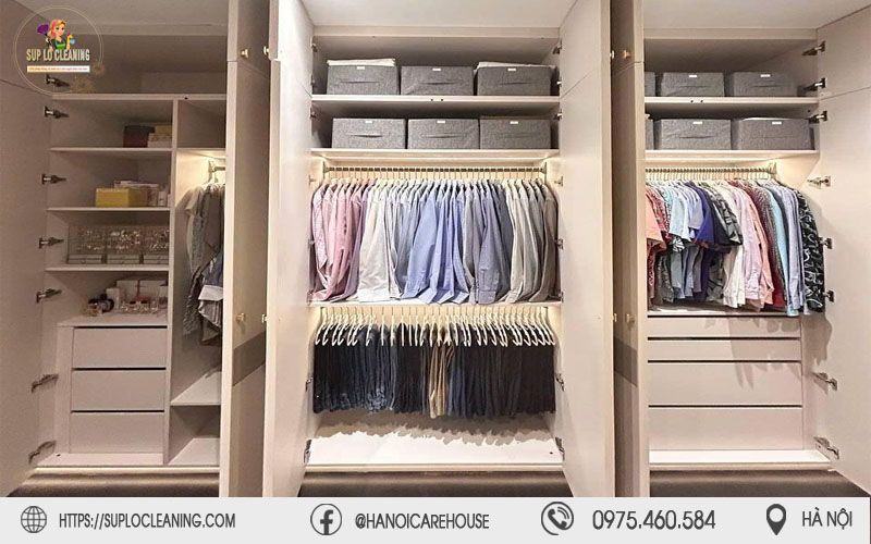 Quy trình chuẩn năm sao Súp Lơ Cleaning giúp tủ đồ gia đình luôn gọn gàng và thơm mát