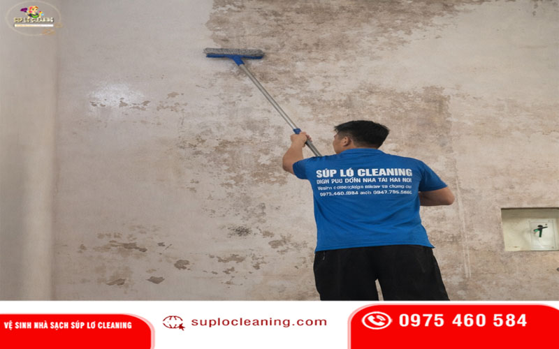 Dịch vụ tẩy mốc tường của Súp Lơ Cleaning chuyên nghiệp uy tín