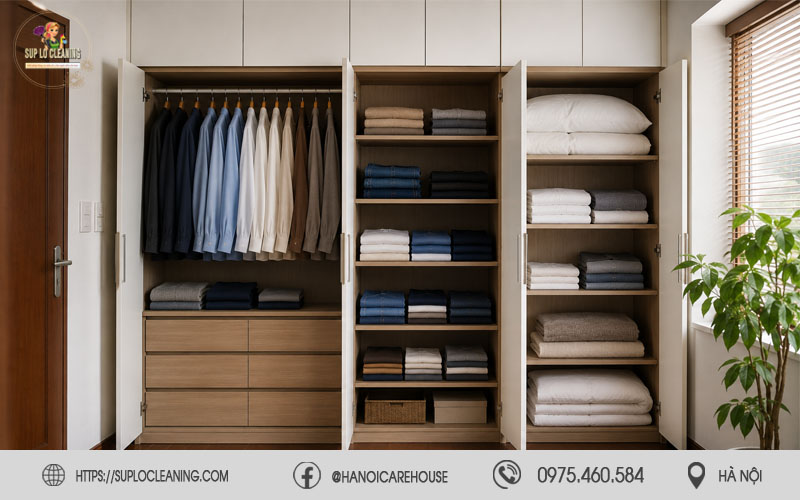 Tối ưu không gian lưu trữ với dịch vụ gấp quần áo tại Đống Đa