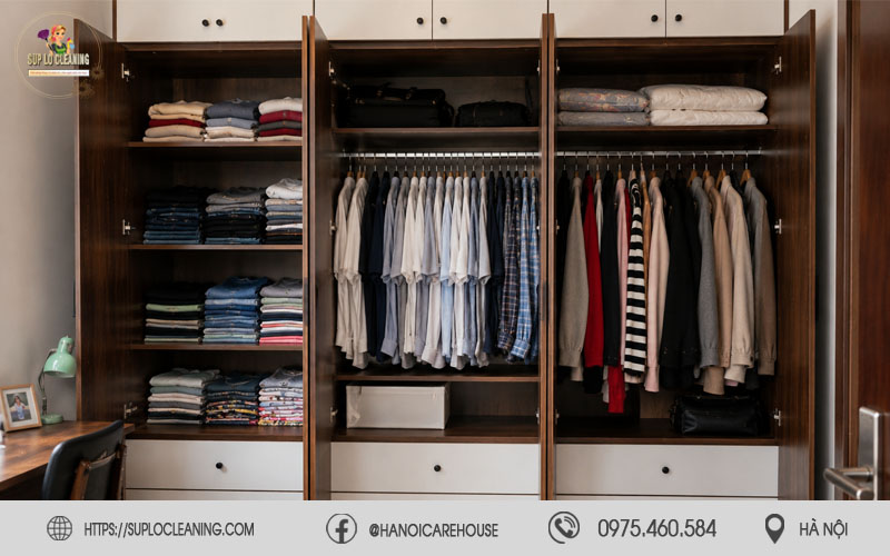 Kết quả sau khi sử dụng dịch vụ gấp quần áo tại Nghĩa Đô của Súp Lơ Cleaning