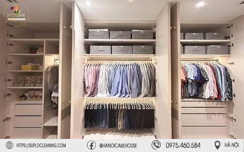 Dịch vụ gấp quần áo tại Vĩnh Hưng giúp phân loại tủ đồ khoa học phiu thẳng
