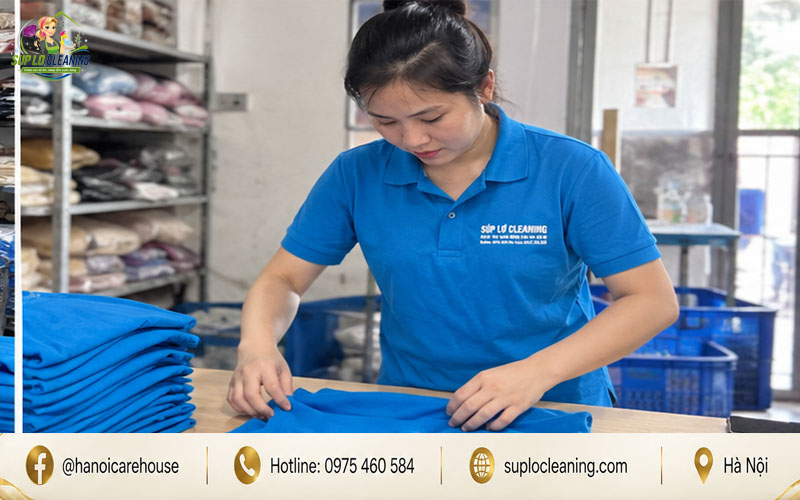 Dịch vụ gấp quần áo tại Yên Hòa của Súp Lơ Cleaning mang lại sự ngăn nắp