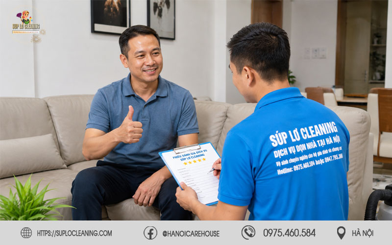 Đánh giá tích cực về dịch vụ giặt ghế sofa tại Gia Lâm