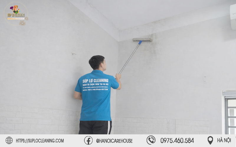 Thợ Súp Lơ Cleaning xử lý ẩm mốc tường tại Tương Mai triệt để tận gốc