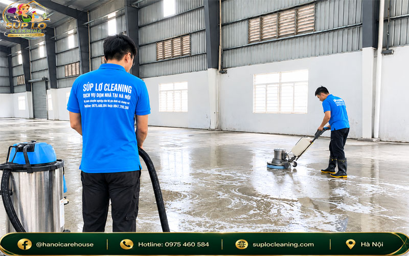 Vệ sinh nhà xưởng bằng máy móc chuyên dụng