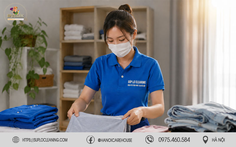 Gấp áo thun đúng cách không bị nhăn trên mặt bàn phẳng