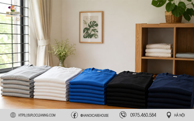 Các bước gấp áo thun đúng kỹ thuật giúp giữ form áo