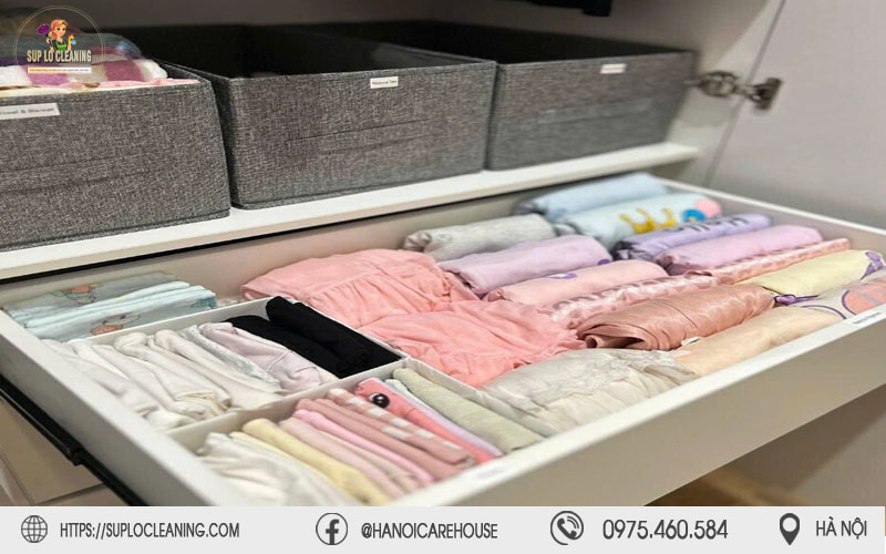 Tủ đồ được sắp xếp ngăn nắp, khoa học giúp giải tỏa căng thẳng hiệu quả cho gia đình