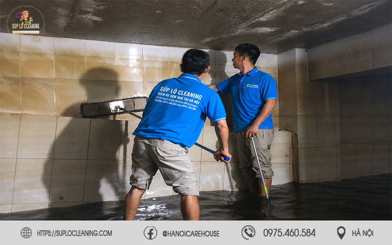 Vệ sinh bể nước cho nhà hàng và văn phòng