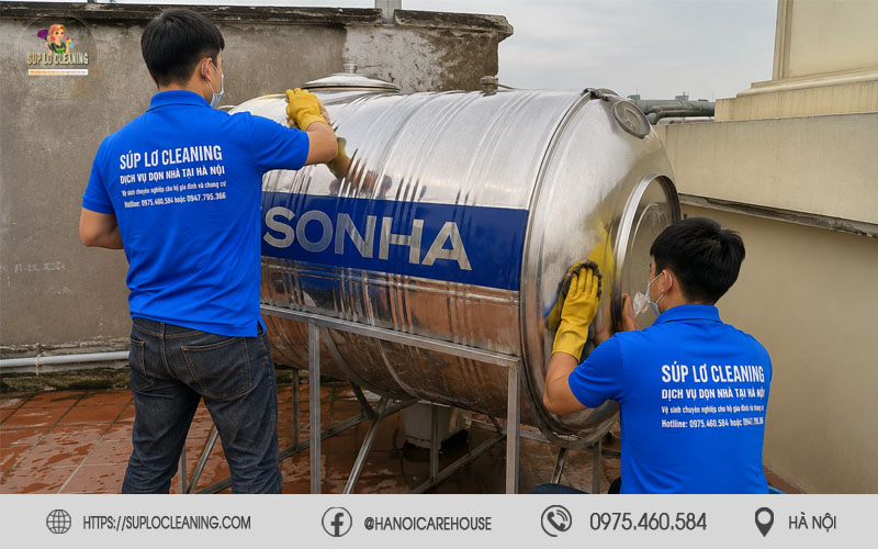 Vệ sinh bồn nước inox chuyên nghiệp tại Thanh Xuân