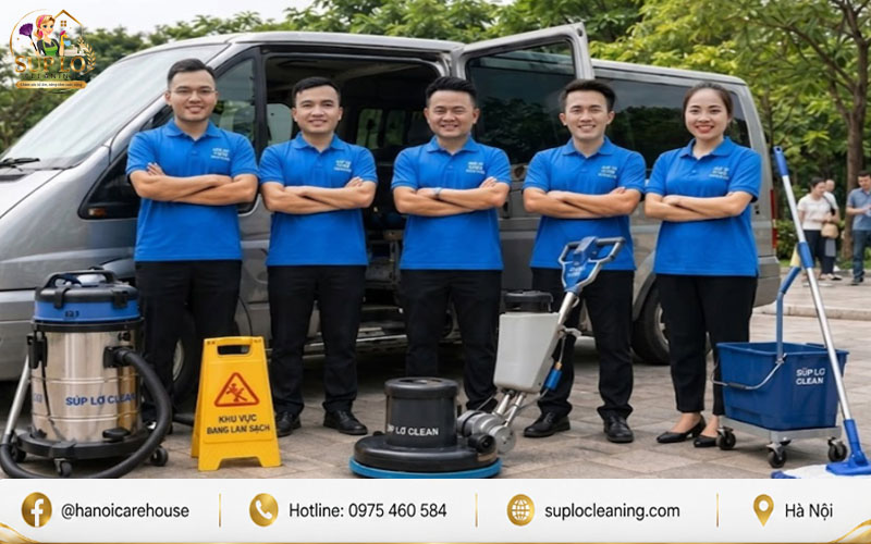 Nhân sự Súp Lơ Cleaning chuyên nghiệp cùng hệ thống trang thiết bị hiện đại sẵn sàng phục vụ bạn