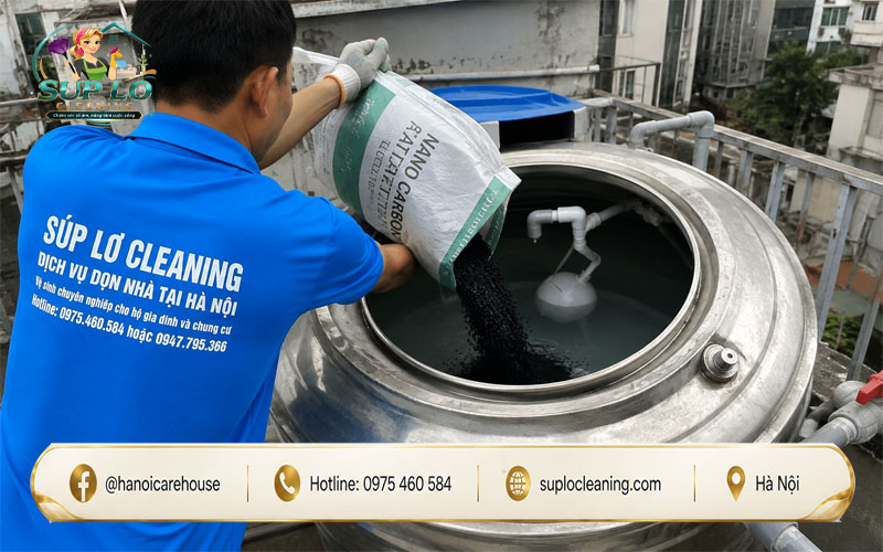 Cách khử mùi clo trong bể nước bằng than hoạt tính