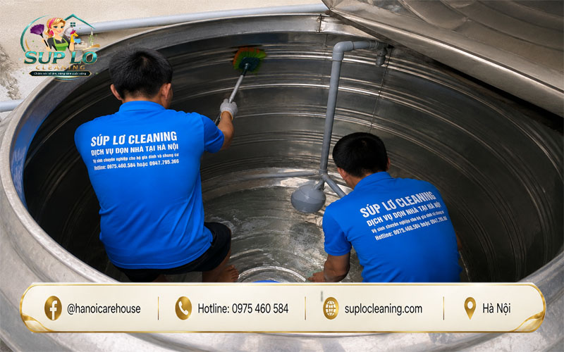 Vệ sinh bể nước sinh hoạt và xử lý mùi clo tại Hà Nội
