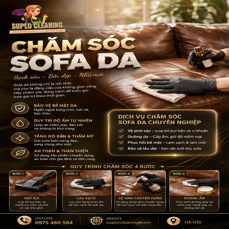 Cham Soc Sofa Da
