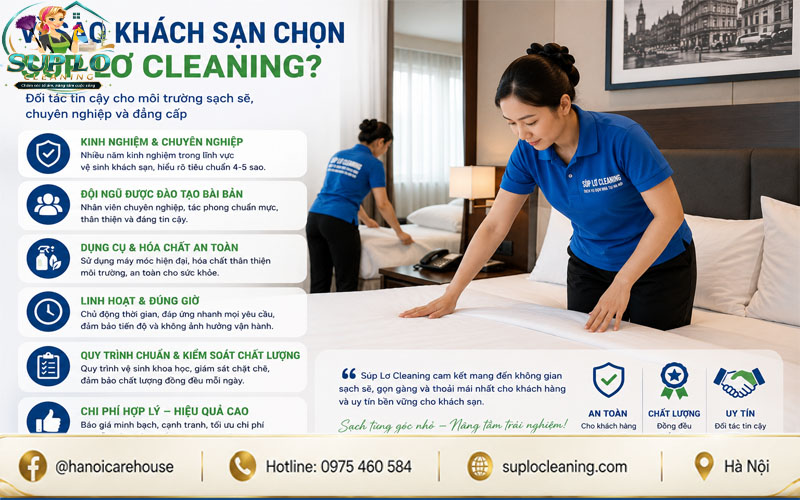 Ưu điểm dịch vụ vệ sinh phòng khách sạn của Súp Lơ Cleaning