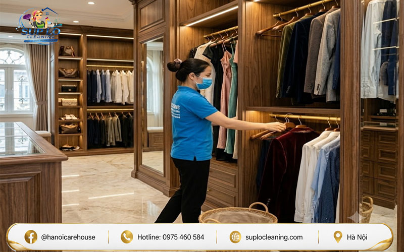 Treo và sắp xếp quần áo vào tủ tại Bắc Từ Liêm