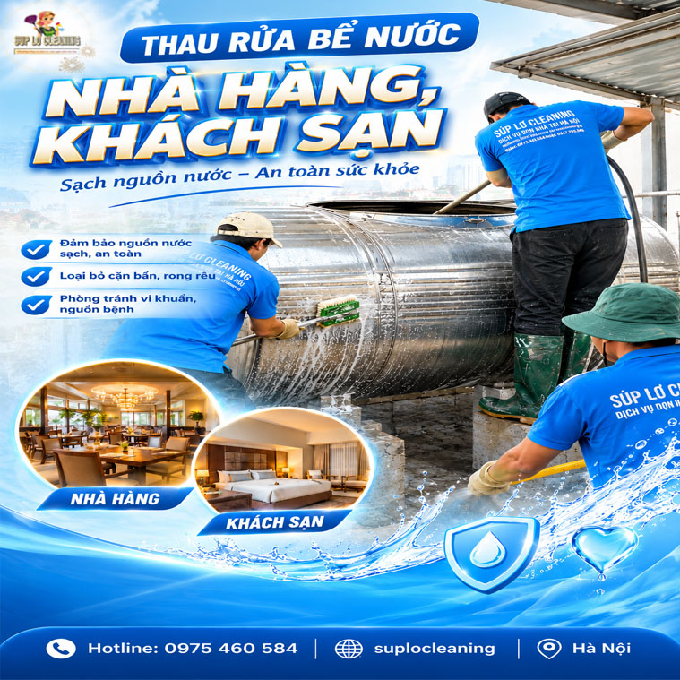 Thau Rua Be Nuoc Nha Hang Khach San