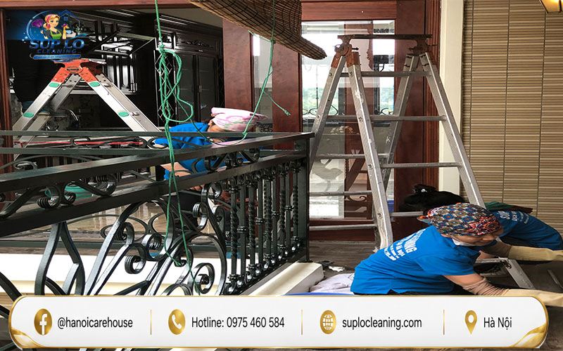 Tổng vệ sinh nhà sạch sẽ trước khi đón bé