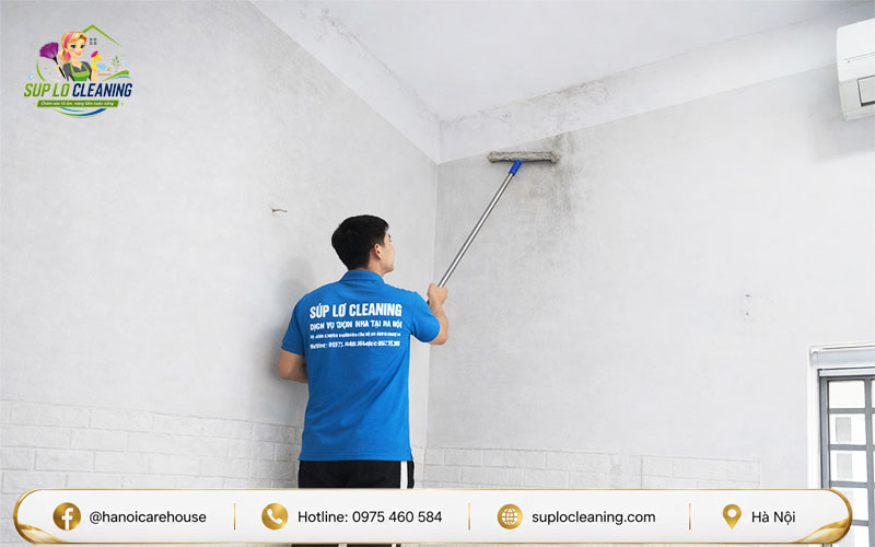 Dịch vụ tẩy mốc tường tại Bắc Từ Liêm Súp Lơ Cleaning