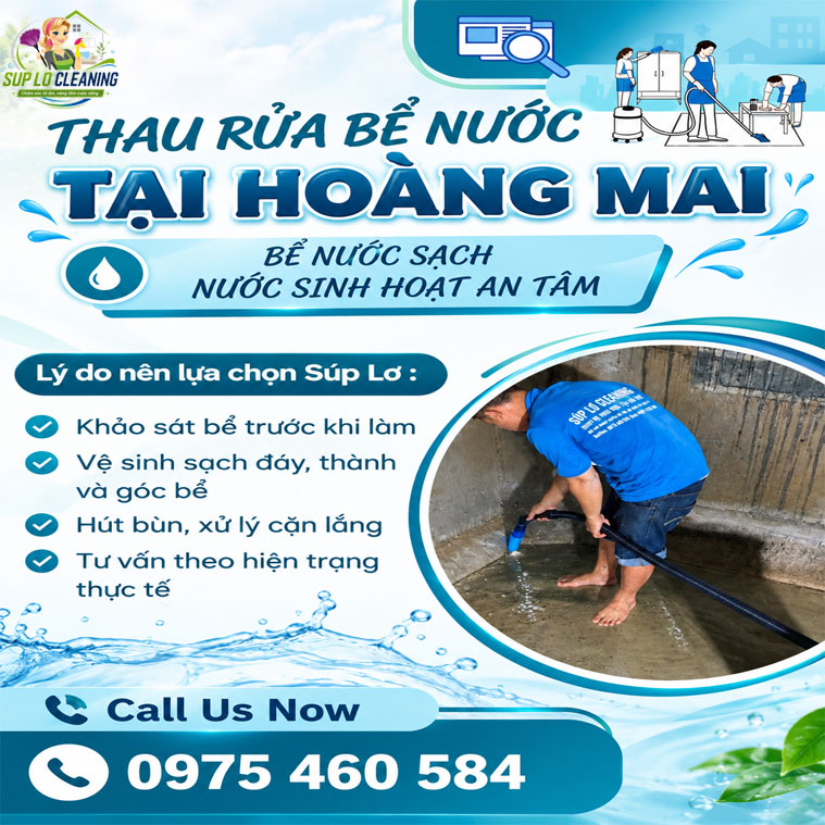 Thau Rua Be Nuoc Tai Hoang Mai