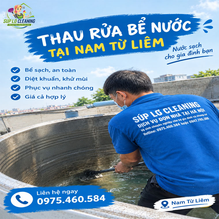 Thau Rua Be Nuoc Tai Nam Tu Liem
